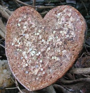 Large Shungite Clear Heart