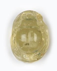 Libyan Gold Tektite Scarab Carving