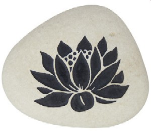 Carved River Stone Large Lotus
