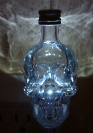 CRYSTAL SKULL MINI BOTTLE NIGHT LIGHT