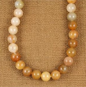 Orange Moldau Quartz Beads