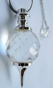 Multifaceted Clear Quartz Teardrop Pendulum 