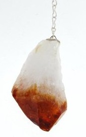 Natural Rough Citrine Pendulum 