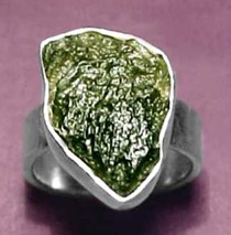Natural Moldavite Rings    