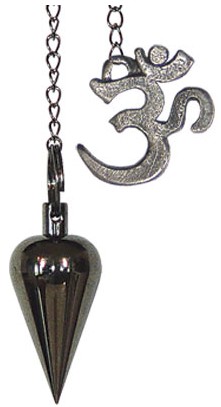 Metal Pendulum with Om Cone Black Metal