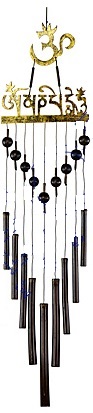 Bamboo Windchime Om