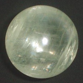 Green Optical Calcite Spheres
