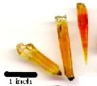 Orange or Yellow Zincite Crystal Points 