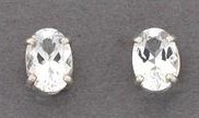 Phenacite stud earrings