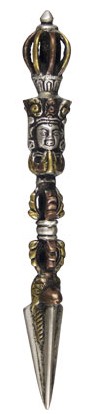 Ritual Tool 6-inch Phurba Brass and Copper 