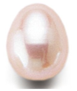 Peach Freshwater Cultured Half-Drilled Drop Pearl