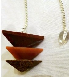 Red Jasper- Orange Jasper- Tiger Eye Pyramid Pendulum 