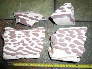 Red Zebra Stone slabs