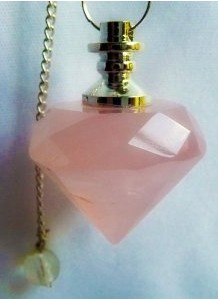 Rose Quartz Diamond Pendulums