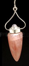 Rose Quartz Double Stone Pendulum