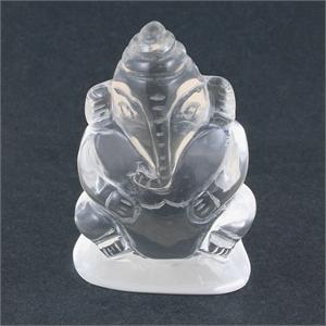 Ganesh Carving in Rose Quartz