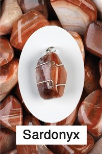 Sardonyx (Banded Carnelian) Wire Wrap Pendant