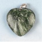 Seraphinite Polished Gemstone Heart 25mm 