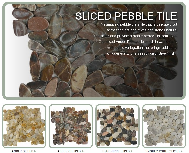 Sliced Pebble Tiles