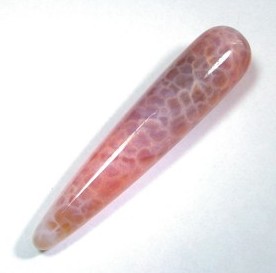 Red Snakeskin Agate Massage Wands