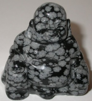 Snowflake Obsidian Buddha