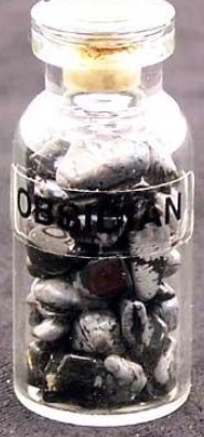 Snowflake Obsidian In A Bottle