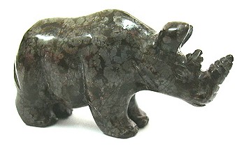 Snowflake Obsidian Double Horn Rhinoceros
