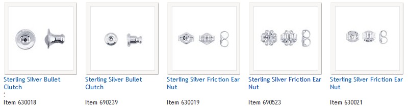 Sterling Silver Ear Nuts