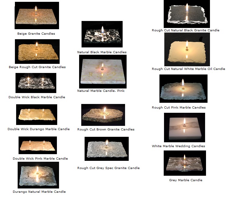 Marble Or Granite Stone Candles