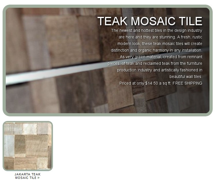 Teak Mosaic Tiles