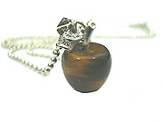 Tiger Eye Apple Pendant