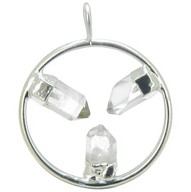 Clear Quartz Triple Point Pendants