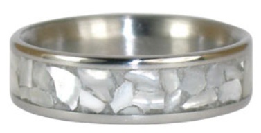 Ulexite Titanium Ring