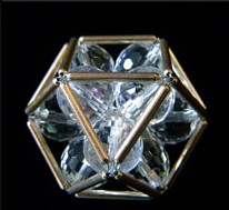 vector equilibrium or cuboctahedron pendants