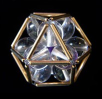 vector equilibrium or cuboctahedron pendants