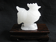 Natural White Jade Rooster