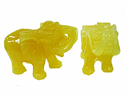 Yellow Jasper Elephants