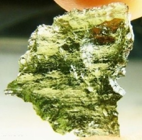 Moldavite Crystal Soap With Rock