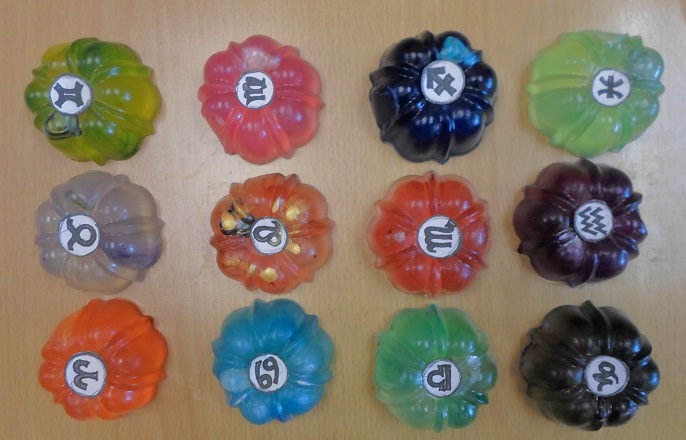 12 Zodiac Healing Crystal Soaps