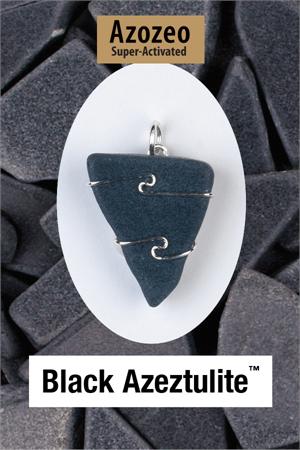 Black Azeztulite Wire Wrap Pendants